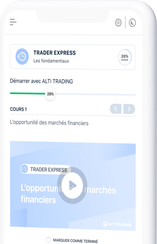 Aperçu de la formation ALTI TRADING sur mobile